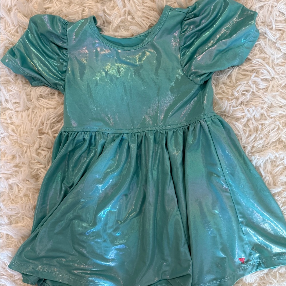 Pink Chicken metallic lamie dress